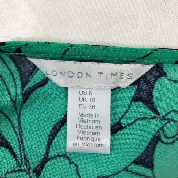 LONDON TIMES EMERALD JERSEY WRAP DRESS 0736 - Picture 3 of 4
